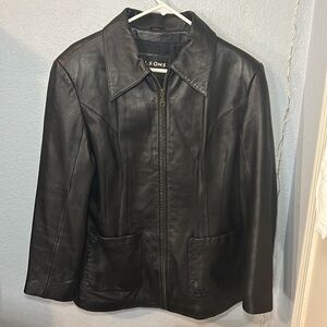 Oversized Leather Jacket